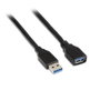 Aisens Cable de Extensión USB 3.2 Gen 1, USB A Macho a USB A Hembra, 1 m, Negro